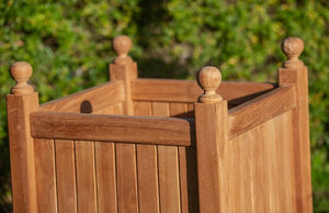 Stylish Teak Planters (x2)