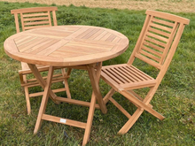 Load image into Gallery viewer, Bistro table set with folding chairs
