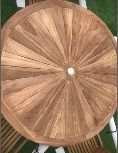 Sunburst folding table